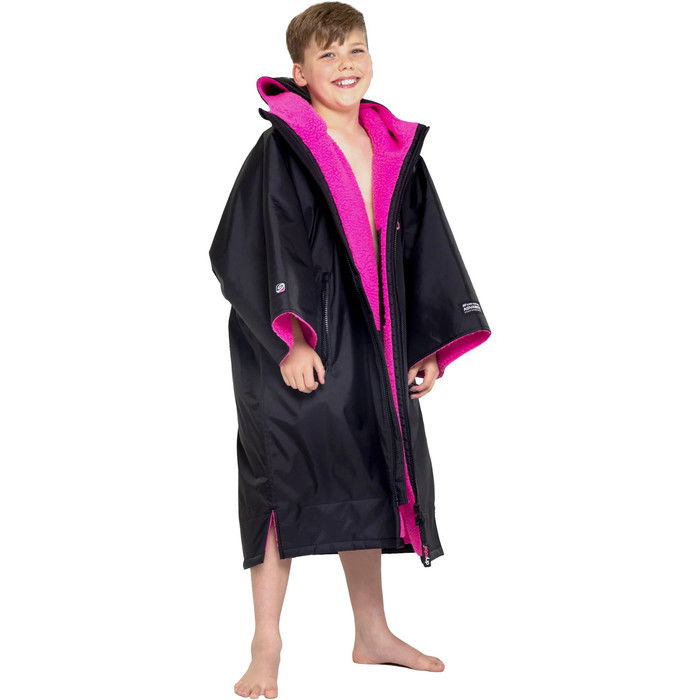 2024 Dryrobe Advance Junior Cambio De Manga Corta Robe V3 V3KSS - Black / Rosa